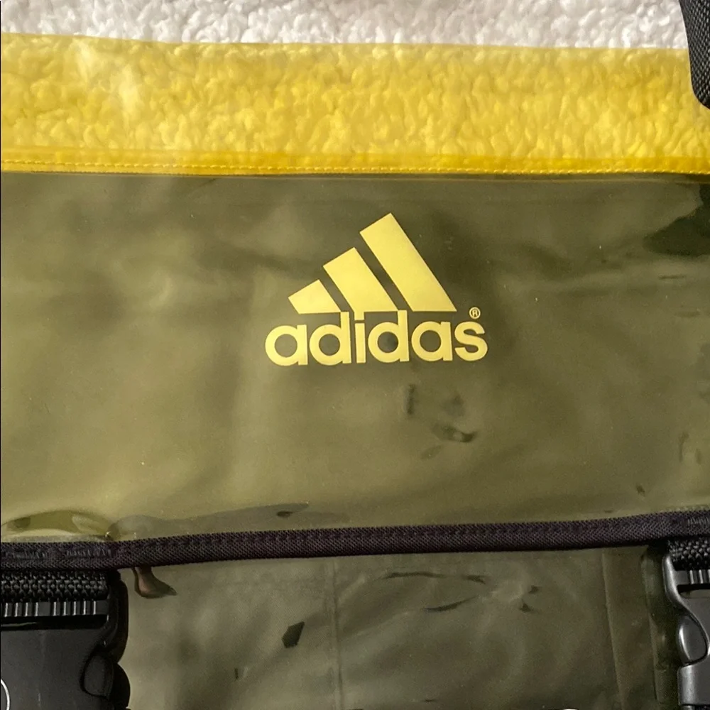Adidas Yellow and Black Laptop Bag with Adjustable Strap